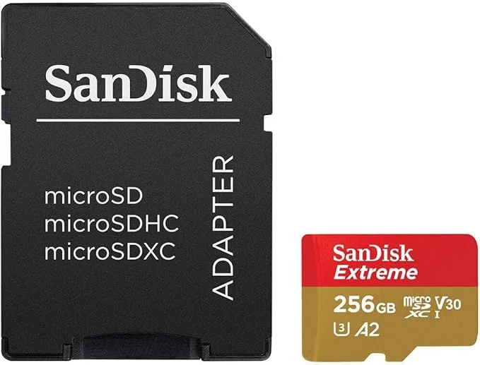 SanDisk SanDisk Extreme 256 GB SDSQXAV256GAN6M memory card — product photo