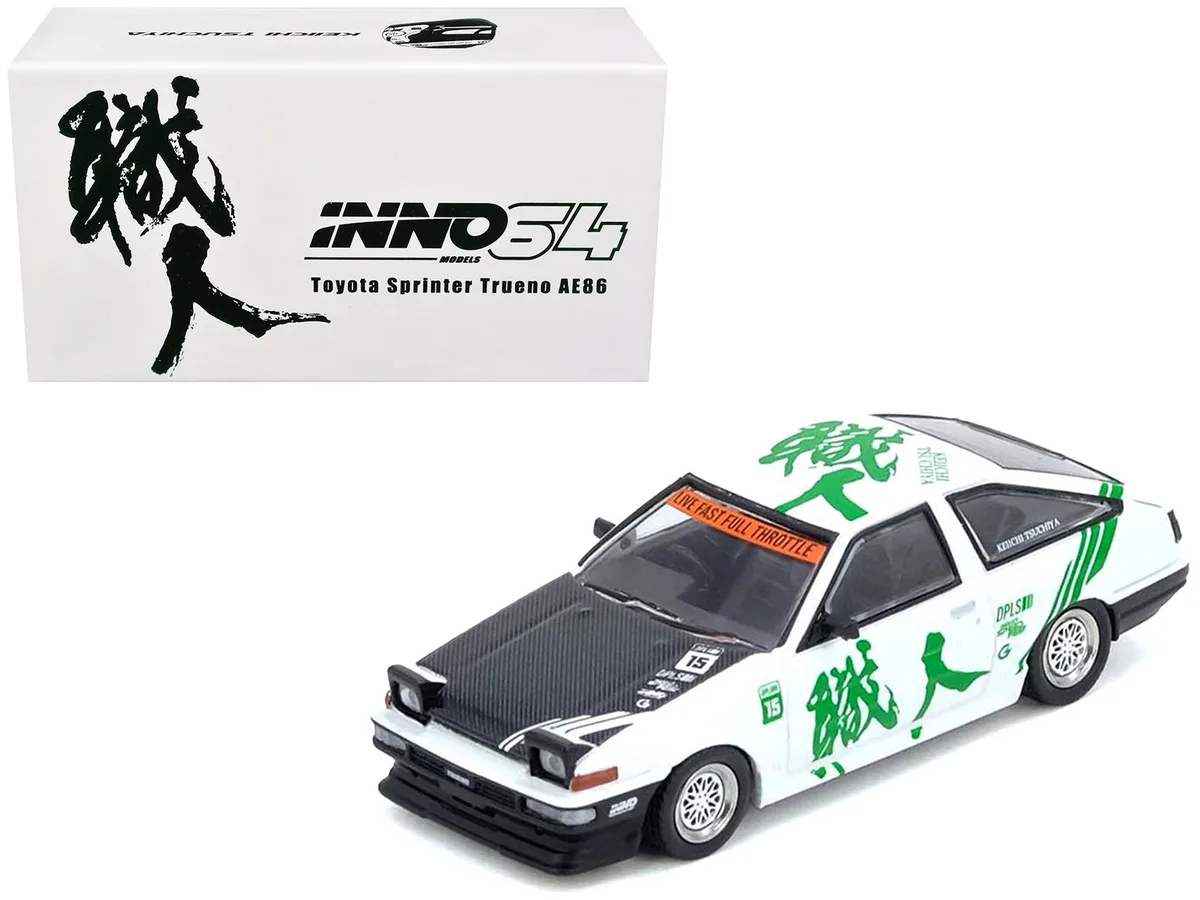 Inno Models Inno Models Toyota Sprinter Trueno AE86 RHD #15 Keiichi Tsuchiya 1/64 Diecast Car — product photo