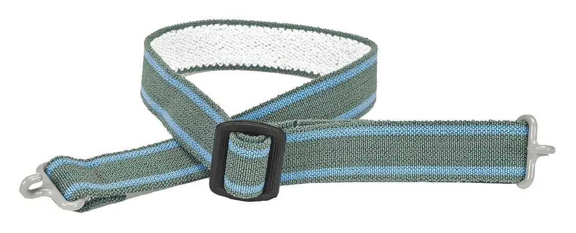 Pack of ten grey polyester two-point chinstraps for hard hats