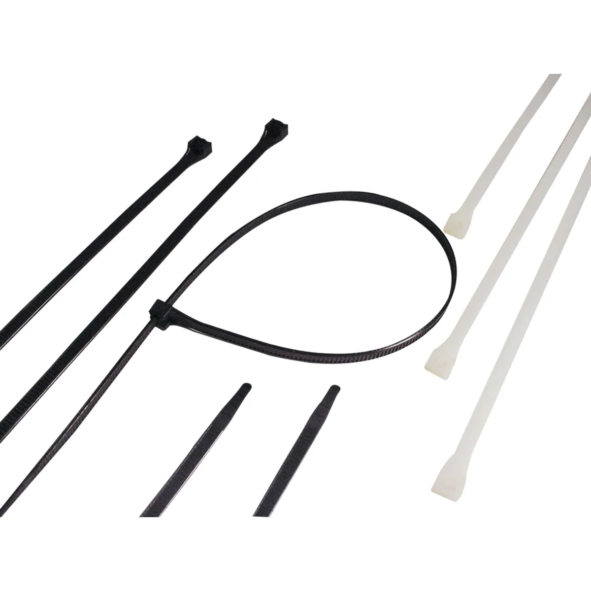 Black nylon cable ties, 36 inch length, bag of 50