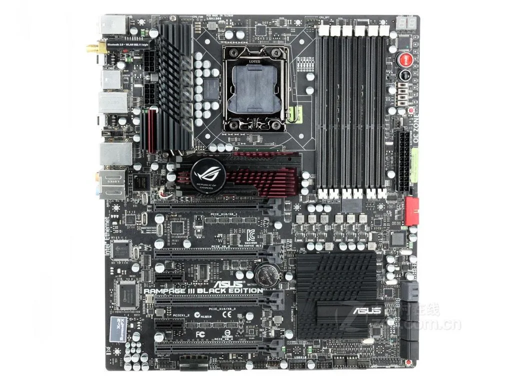 ASUS ASUS Rampage III Black Edition Intel X58 LGA 1366 DDR3 48GB E-ATX Motherboard — product photo
