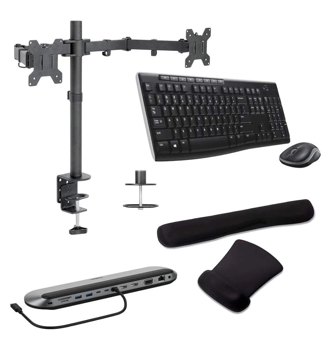 Belkin Belkin Universal USB-C 11-in-1 Pro Dock Bundle with MK270 Keyboard, Mouse, Stand — product photo