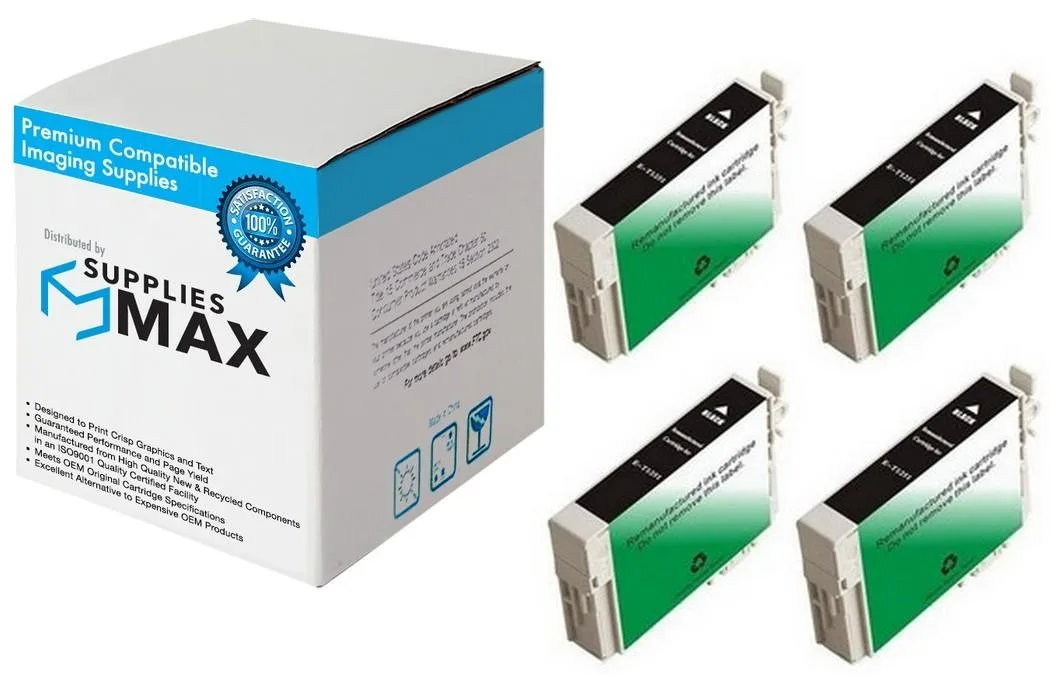 SuppliesMax SuppliesMax Remanufactured Black Inkjet 4-Pack T125120_4PK 265 Pages — product photo