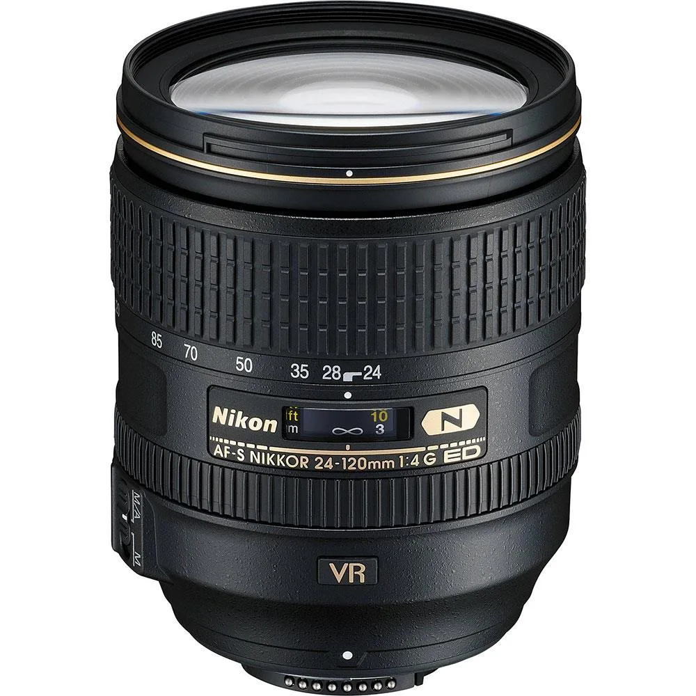Nikon International Nikon International 24-120mm f/4 G VR AF-S ED Zoom-Nikkor camera lens — product photo