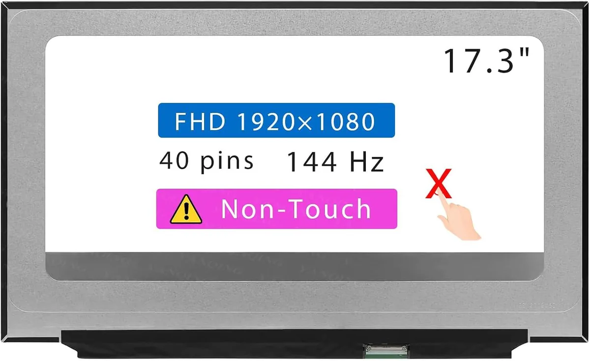 NUOLAISUN NUOLAISUN 17.3" 144 Hz FHD 1920x1080 40-pin laptop screen — product photo