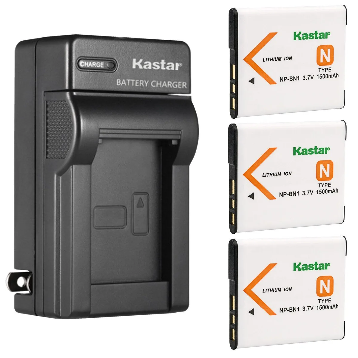 Kastar Kastar NP-BN1 3-Pack Battery &amp; AC Wall Charger — product photo