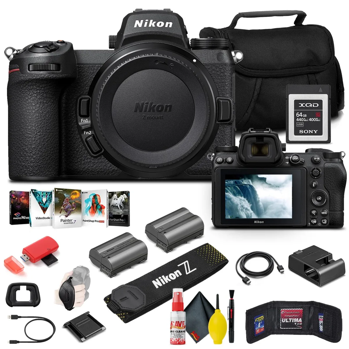 Nikon International Nikon Z 6II compact mirrorless camera bundle with 64GB card and battery — product photo