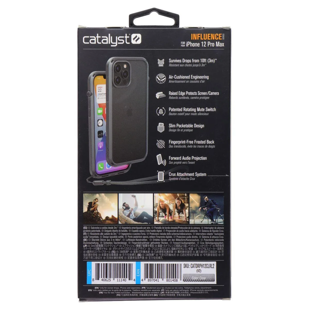Catalyst Catalyst Influence Case iPhone 12 Pro Max Tactical Clear — product photo