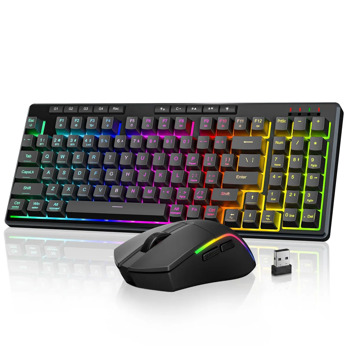  Redragon Wireless Keyboard and Mouse Combo 94-Key 61g 5000 DPI Tri-Mode — product photo