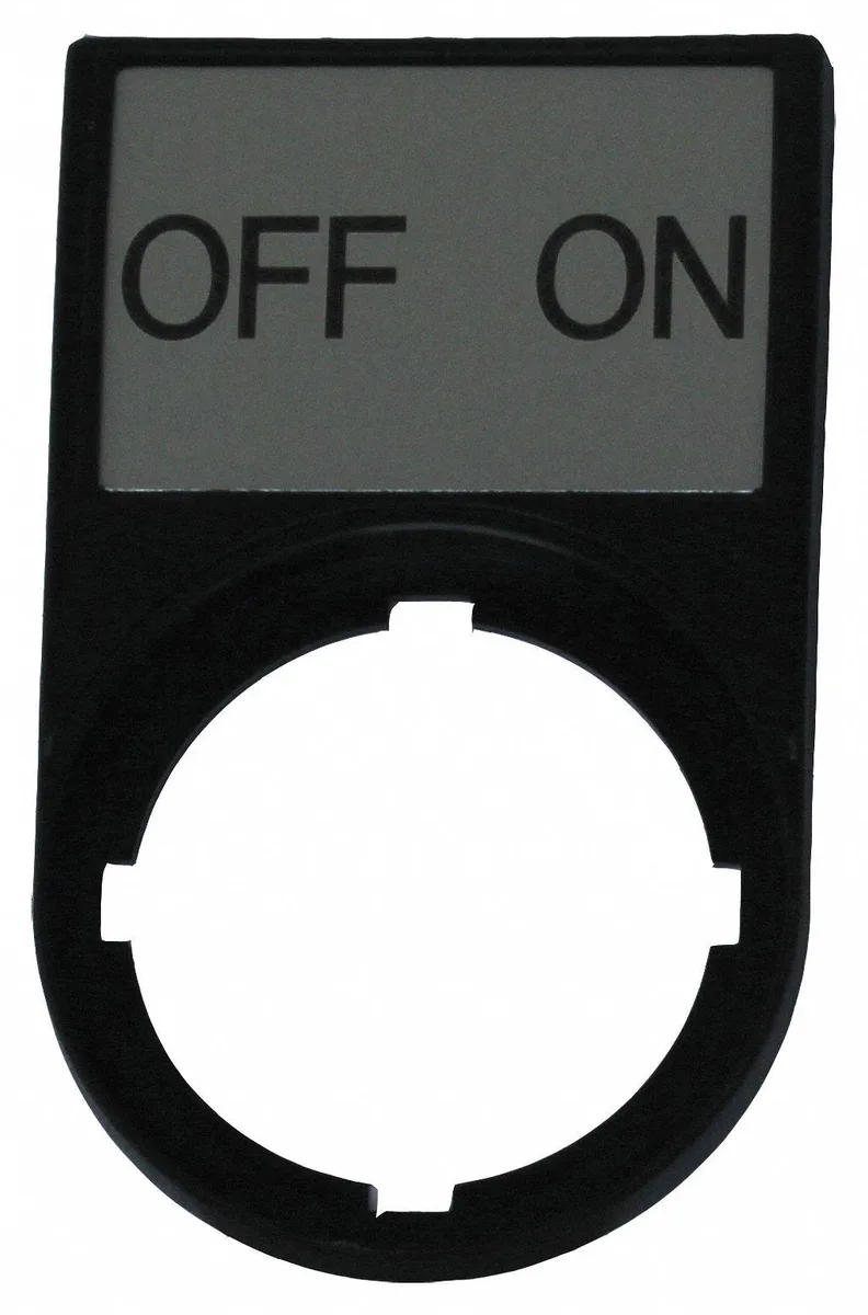 Eaton Eaton M22S-ST-GB10 Legend Plate Off-On Black Rectangular 22.5 mm — product photo