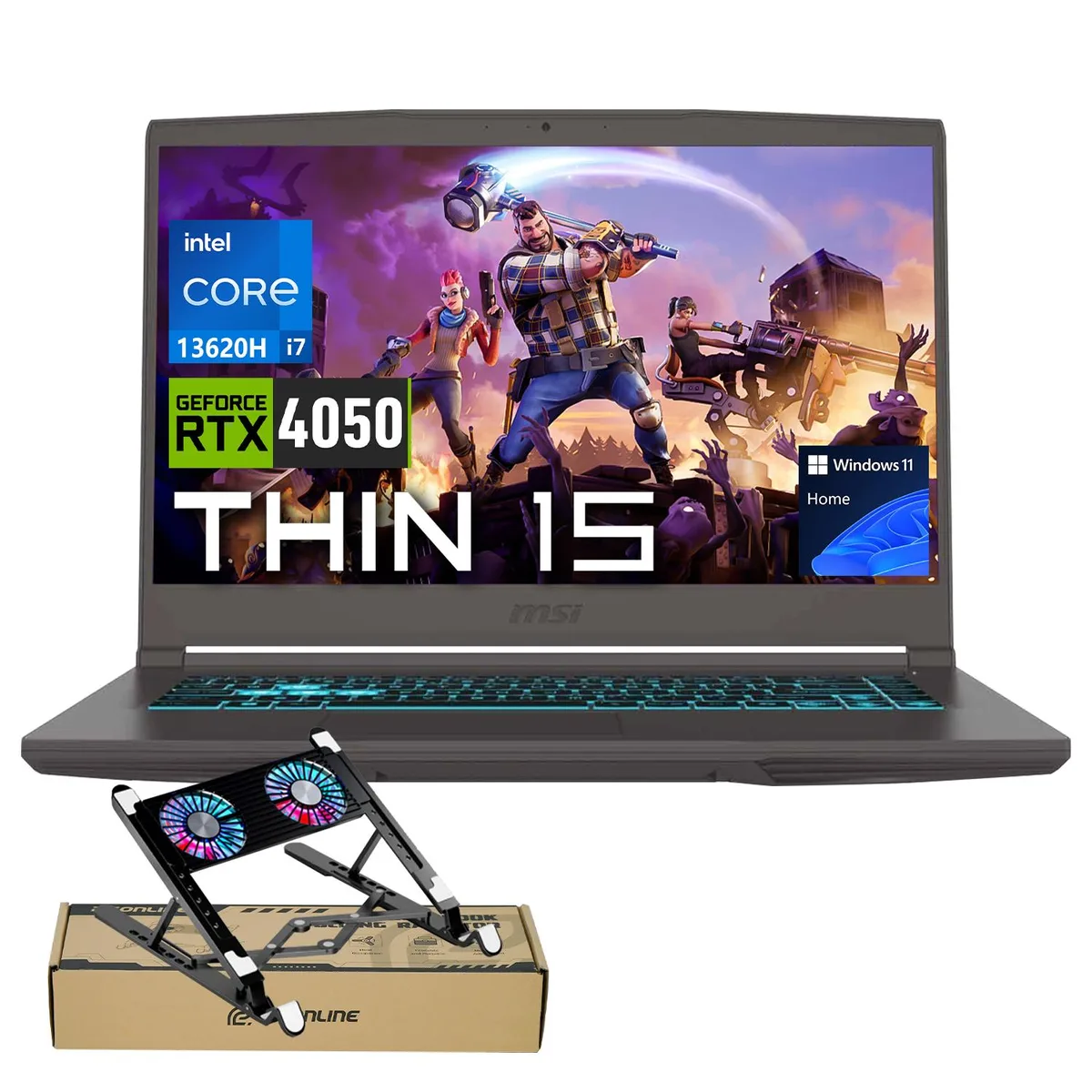 MSI MSI Thin 15 i7-13620H RTX 4050 16GB 2TB 144Hz laptop — product photo