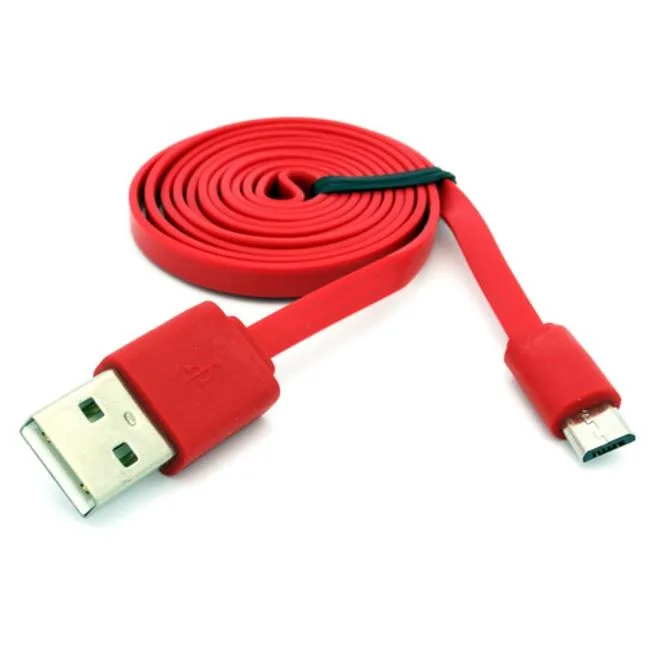 Fonus Fonus Red 3ft Flat USB Cable Micro USB Samsung Galaxy J7 (2018) Refine — product photo