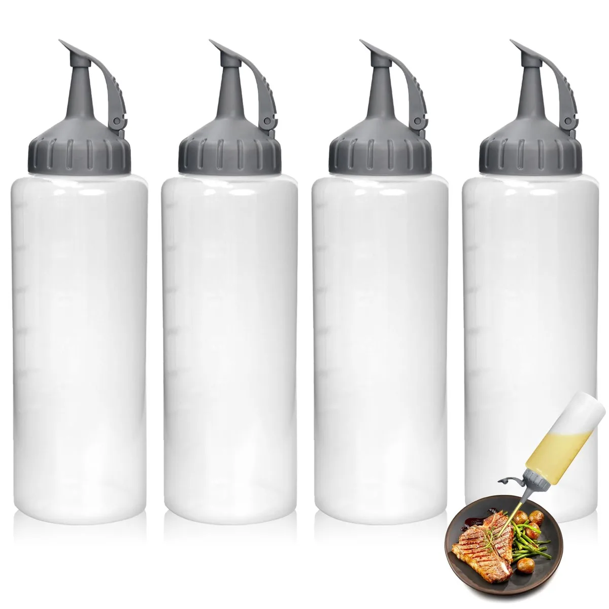 Oil Bottle for Griddle With Twisting Lids 12 ounces — product photo