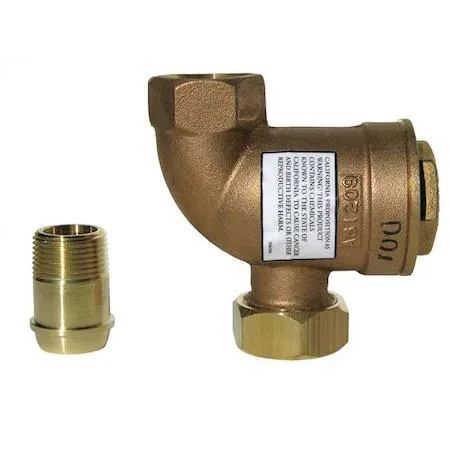 Brass steam trap with offset ports and air vent