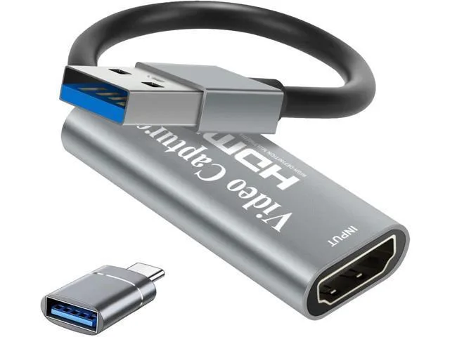 LORDWORLD LORDWORLD 4K HDMI to USB 3.0 Video Capture Card (Silver) — product photo