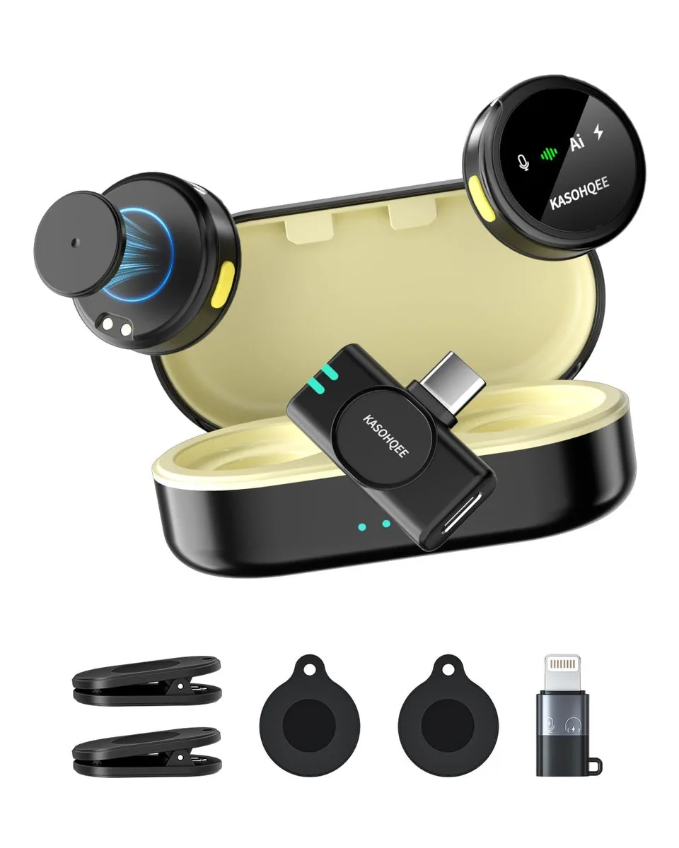  KASOHQEE AMZ-GM10Pro Wireless Lavalier Microphone — product photo