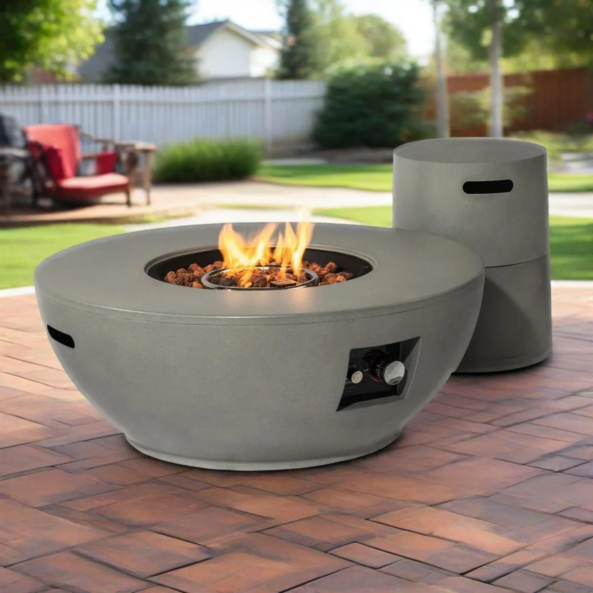 tuphen tuphen 36" 50000 BTU Propane Fire Pit Table Grey — product photo