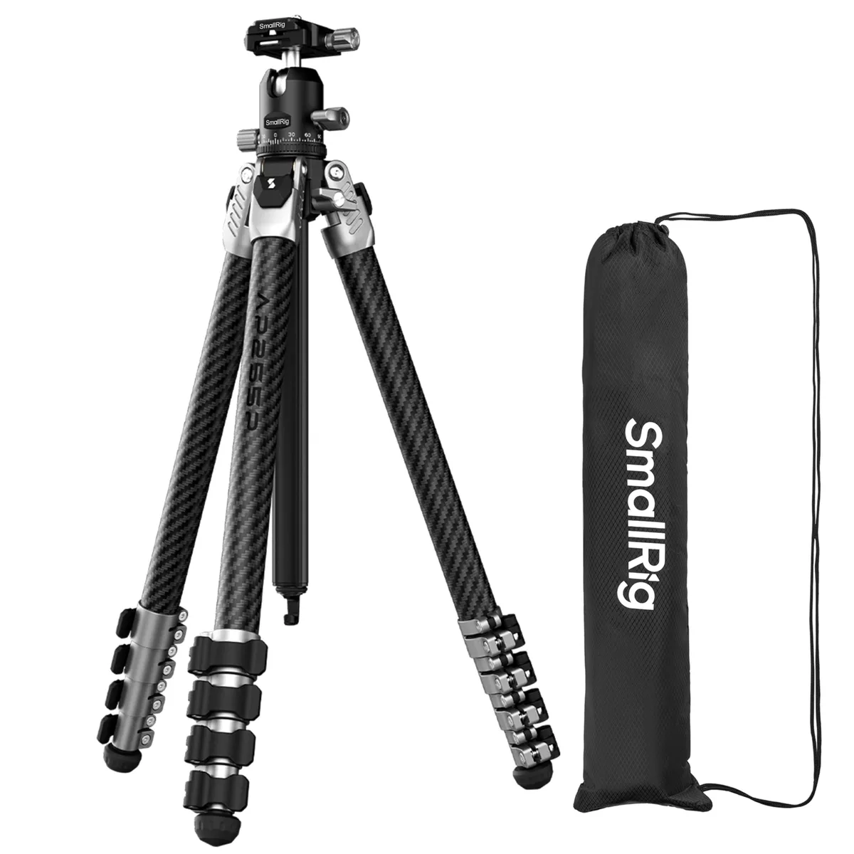 SmallRig SmallRig 160cm Carbon Fiber Tripod 360 Ball Head 2 in 1 Accessory — product photo
