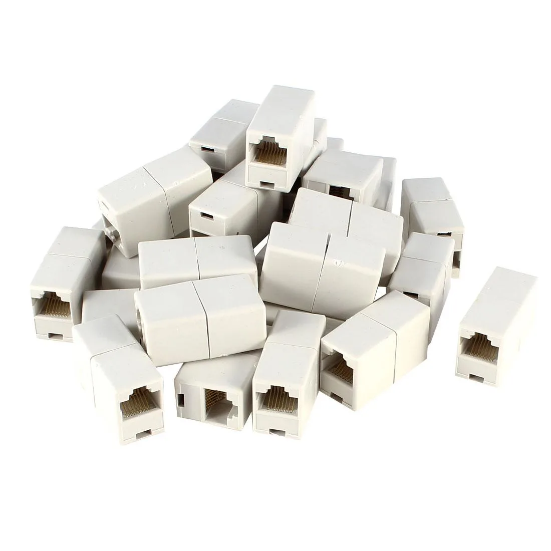 Unique-Bargains Unique-Bargains 20 Pcs RJ45 8P8C F/F Inline Coupler Off White — product photo