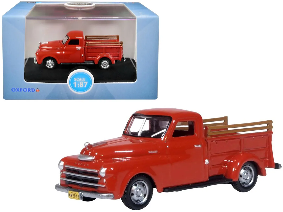 Oxford Diecast Oxford Diecast 1948 Dodge B-1B Pickup Truck Red 1/87 HO Scale Hobby Collectible — product photo