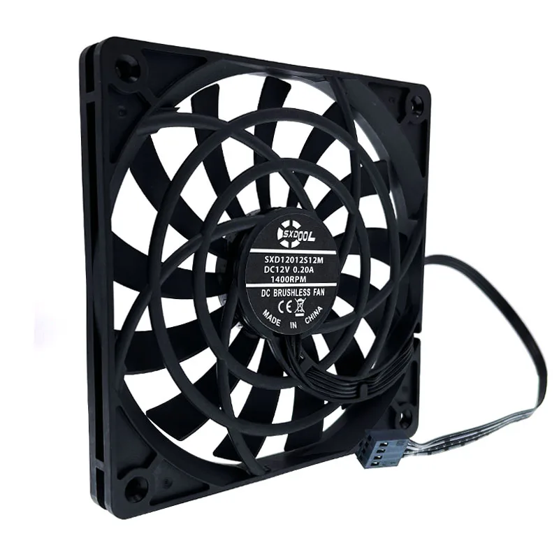 SXDOOL SXDOOL SXD12012S12M 120mm 12mm PWM case fan 1400RPM 18dBA — product photo