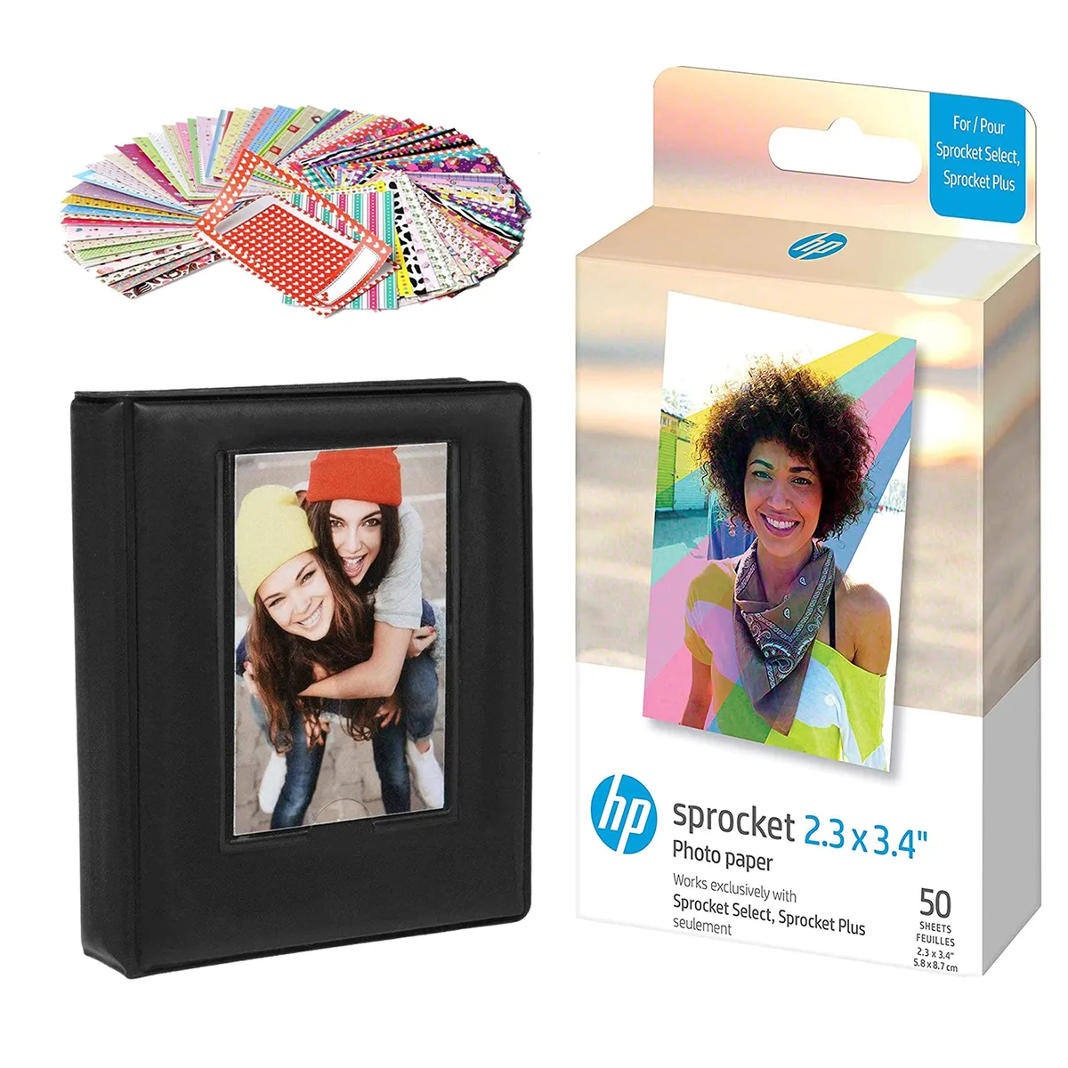 HP HP HPIKZL2X3K150AMZ 2.3x3.4 Premium Zink Sticky Photo Paper 50 Sheets — product photo