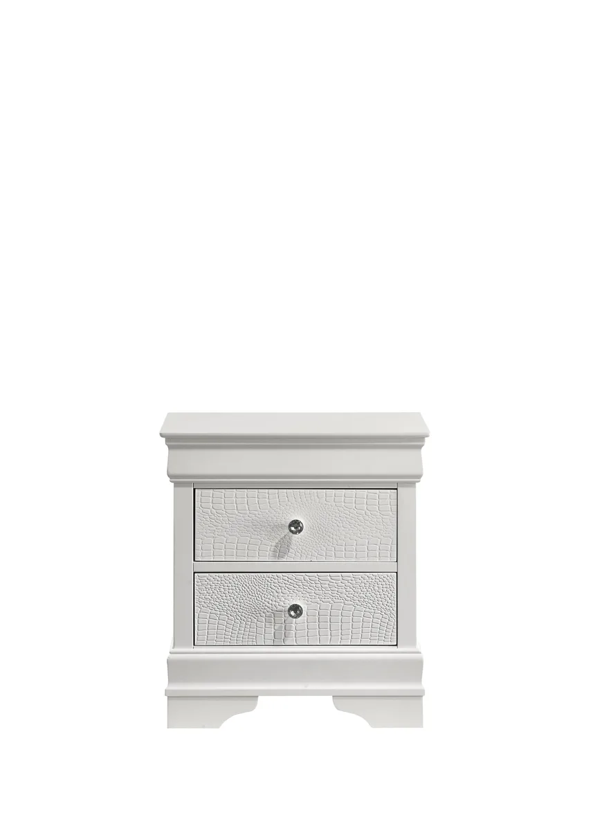 tuphen tuphen Blaze Modern Style 2-Drawer Nightstand White — product photo