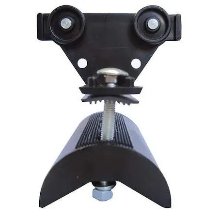 Black ABS festoon intermediate car with nylon wheels for C-track flat cable 17 lb capacity