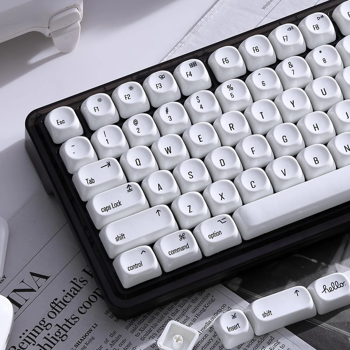 Womier Womier White Glossy PBT Keycap Set 131-key MOA Profile — product photo