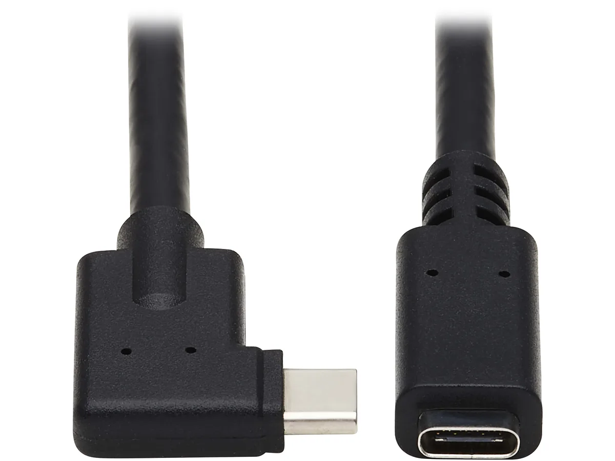 Tripp Lite Tripp Lite U421-20N-G2-RA USB C cable 20in right-angle 10 Gbps 60W — product photo