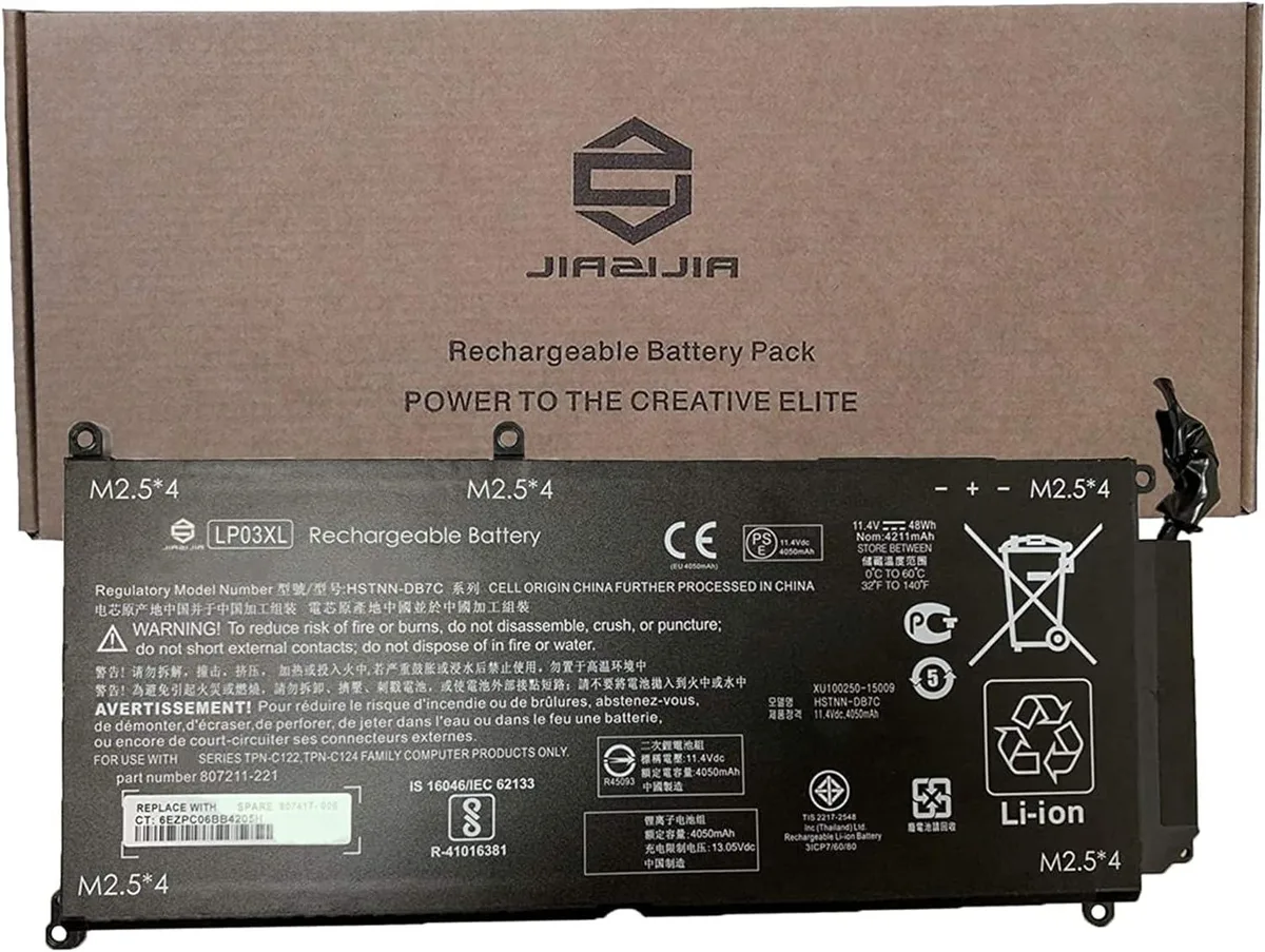 NShi NShi LP03XL laptop battery 11.4V 48Wh 4211mAh — product photo