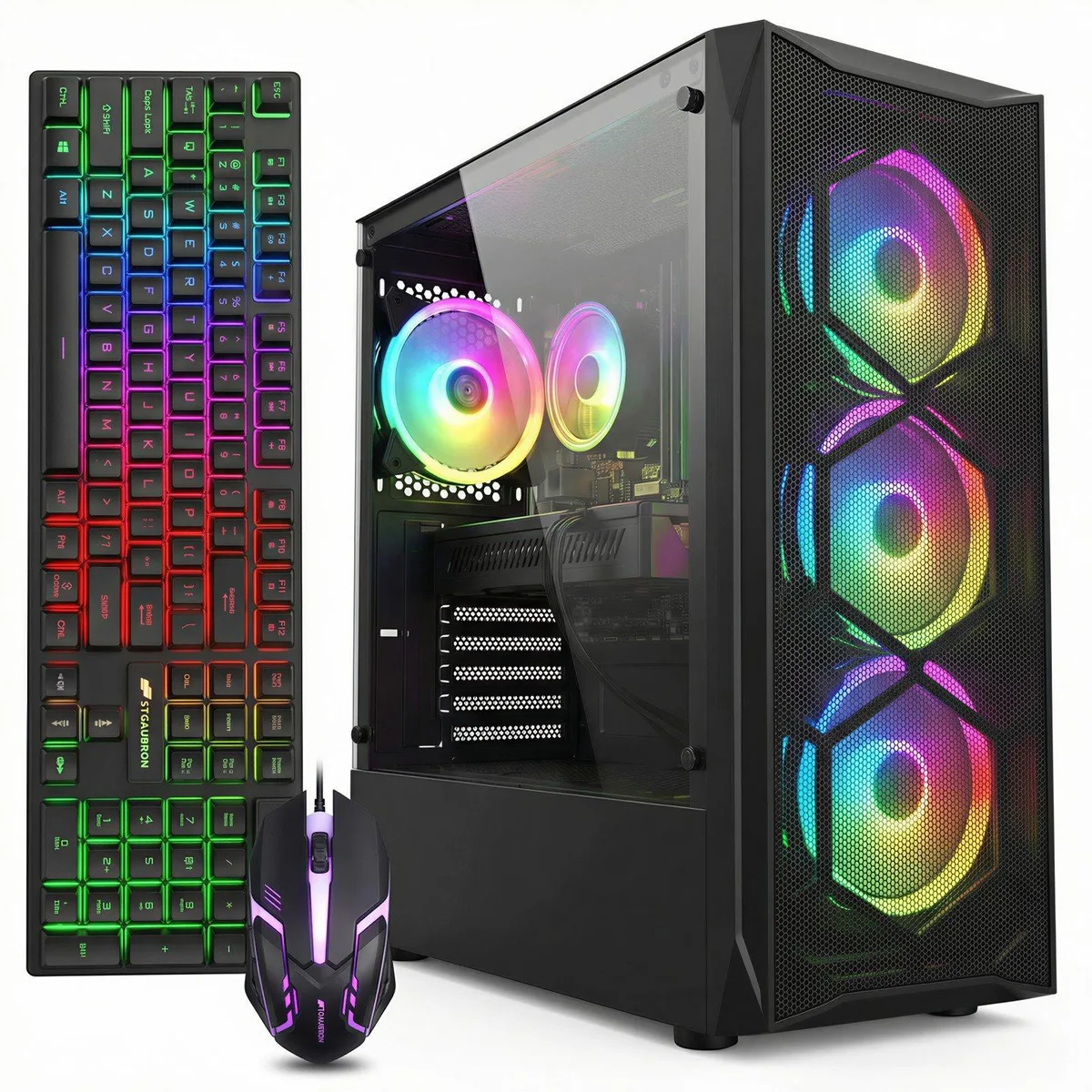 STGAubron STGAubron ABR1924 Gaming PC i7-8th 4.1GHz RX 580 8G 16G DDR4 1TB SSD — product photo