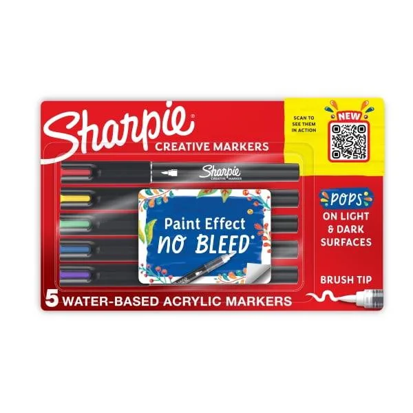 DYMO DYMO 2196904 marker set 5 assorted colors brush tip — product photo