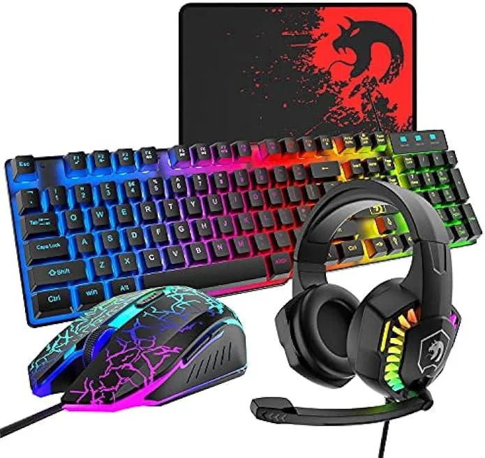 TAURKENAM TAURKENAM 4-in-1 Gaming Set Black – keyboard, mouse, headset, pad — product photo