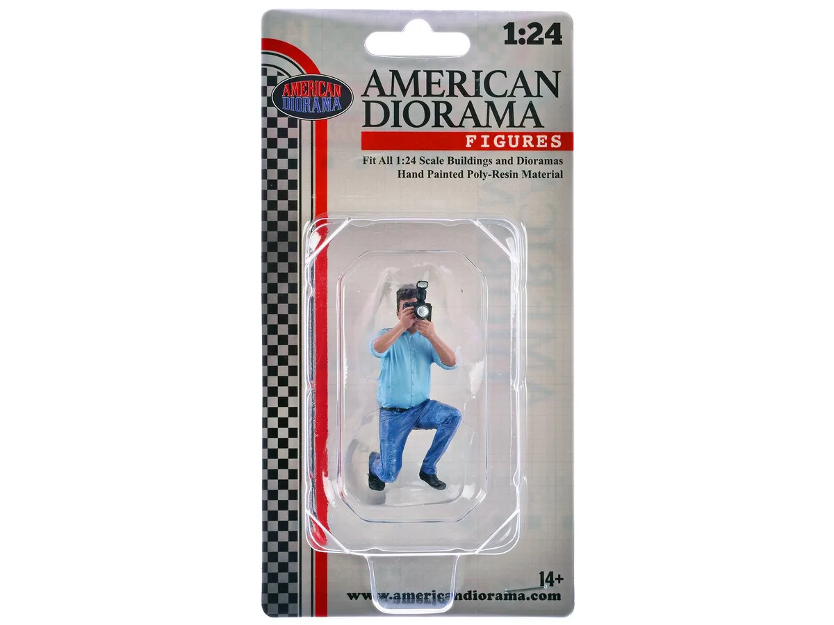 American Diorama American Diorama "Photographers" Figure #3 1/24 Scale Hobby Collectible — product photo
