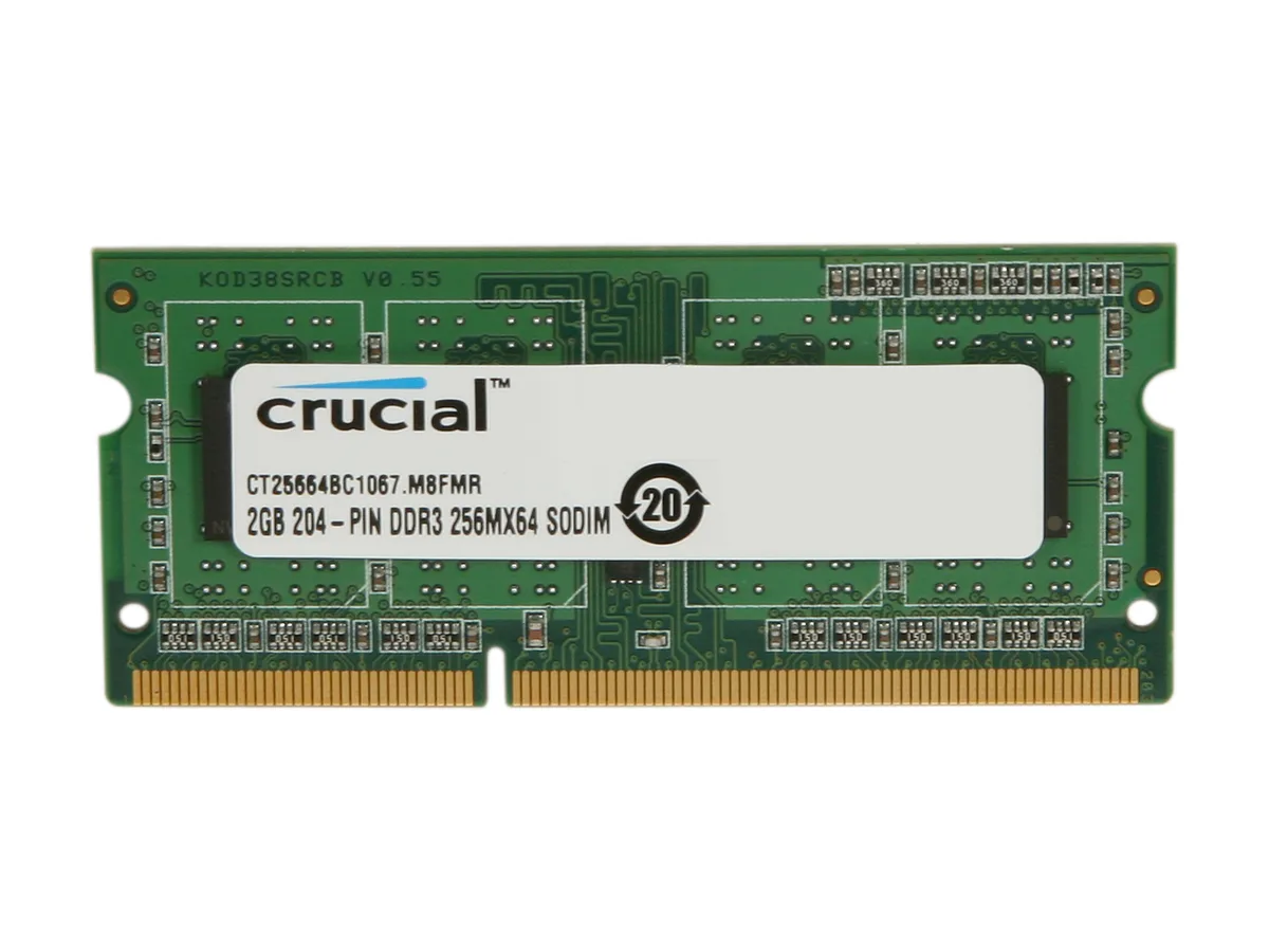 Crucial Crucial CT25664BC1067 2GB DDR3 1066 laptop RAM — product photo