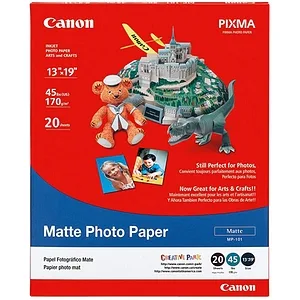 White matte photo paper sheets 13 by 19 inches 20 pack