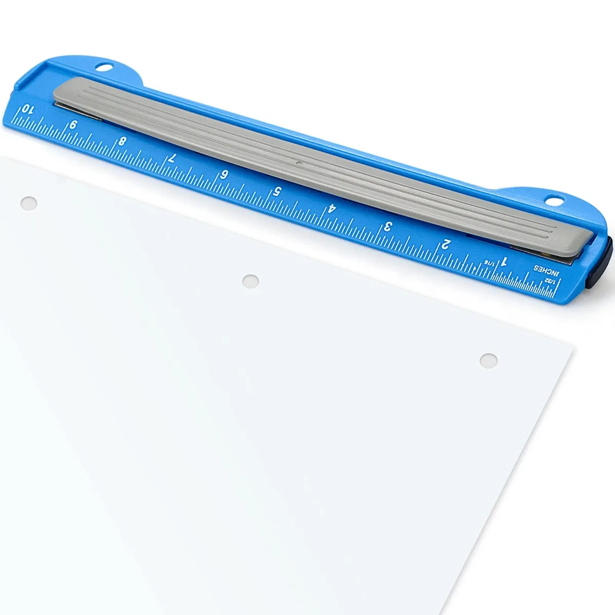  Eagle 3 Hole Punch Blue 5 Sheet 10 Inch Ruler — product photo