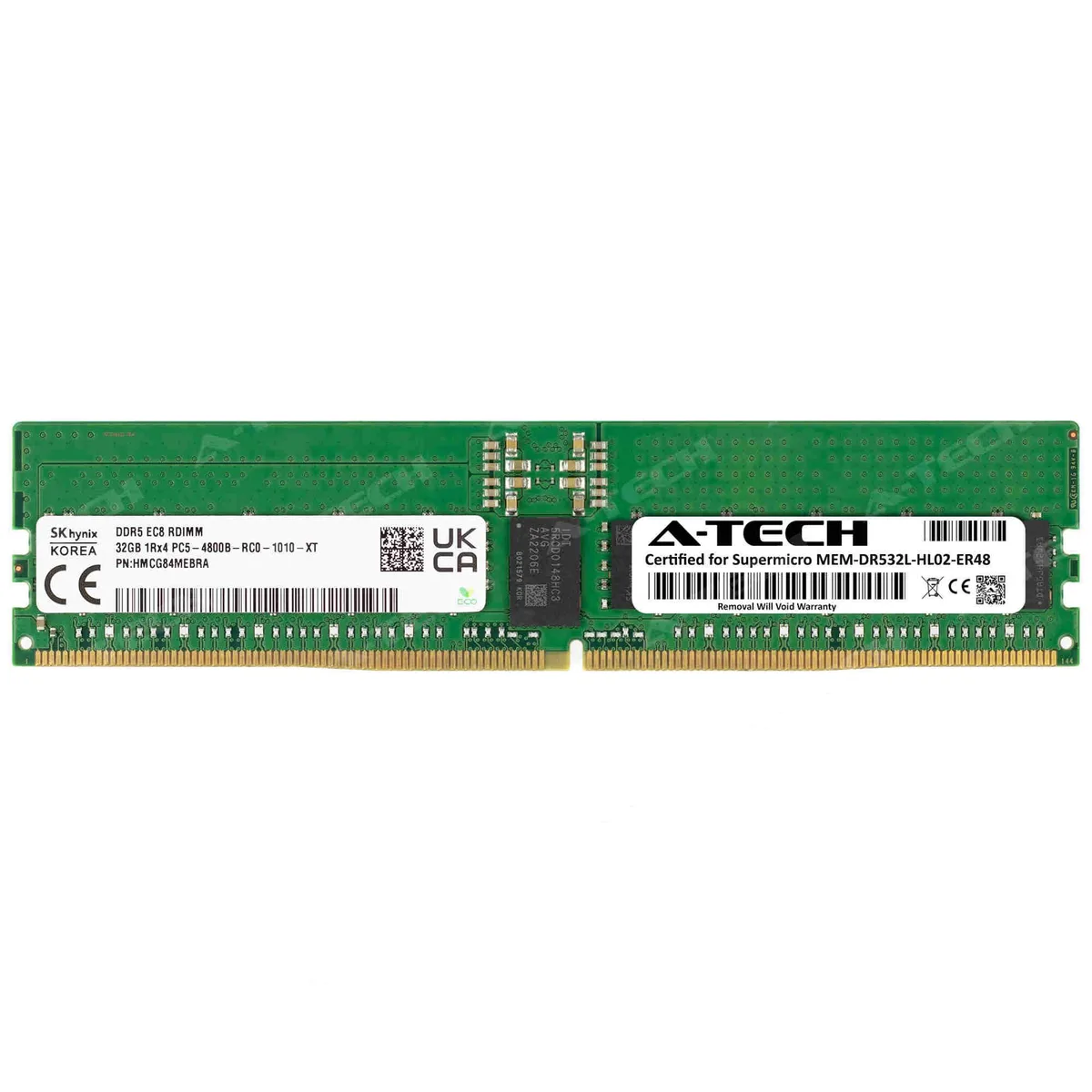 A-Tech A-Tech Supermicro Certified 32GB DDR5 4800 ECC RDIMM 1Rx4 — product photo