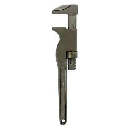15 inch aluminum bronze monkey wrench with smooth jaws and I-beam handle