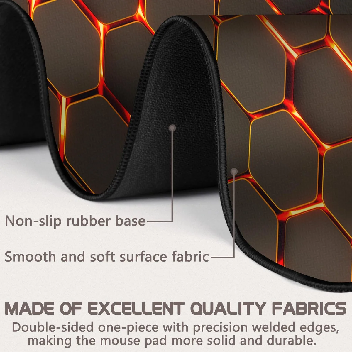  Yuhijoy Gaming Mouse Pad 31.5×11.8 in Black Orange — product photo