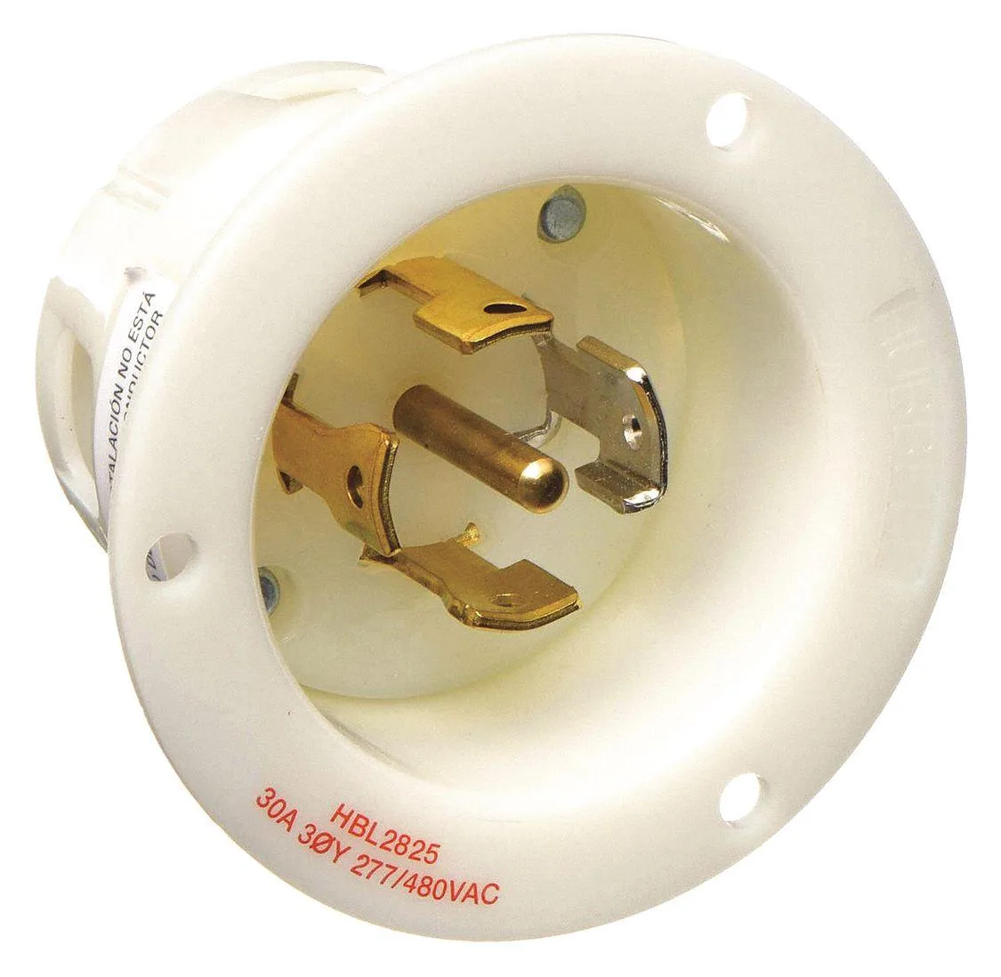 Hubbell Incorporated Hubbell Incorporated HBL2825 30A Flanged Twist-Lock Inlet 4P 5W — product photo