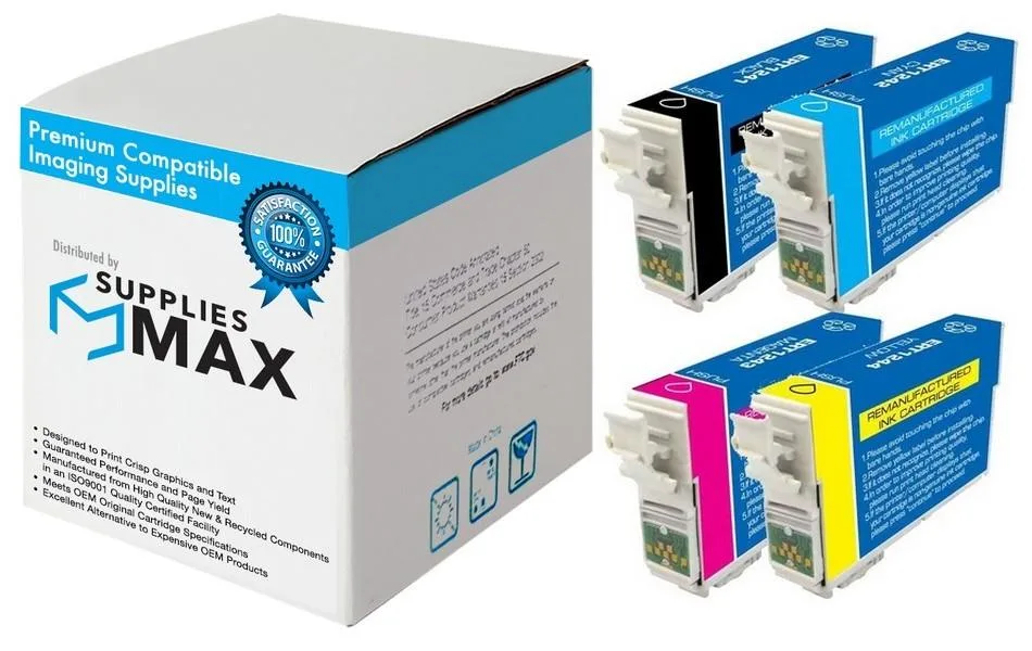SuppliesMax SuppliesMax T124120-BCS Inkjet Combo Pack (BK/C/M/Y) 220 pages — product photo