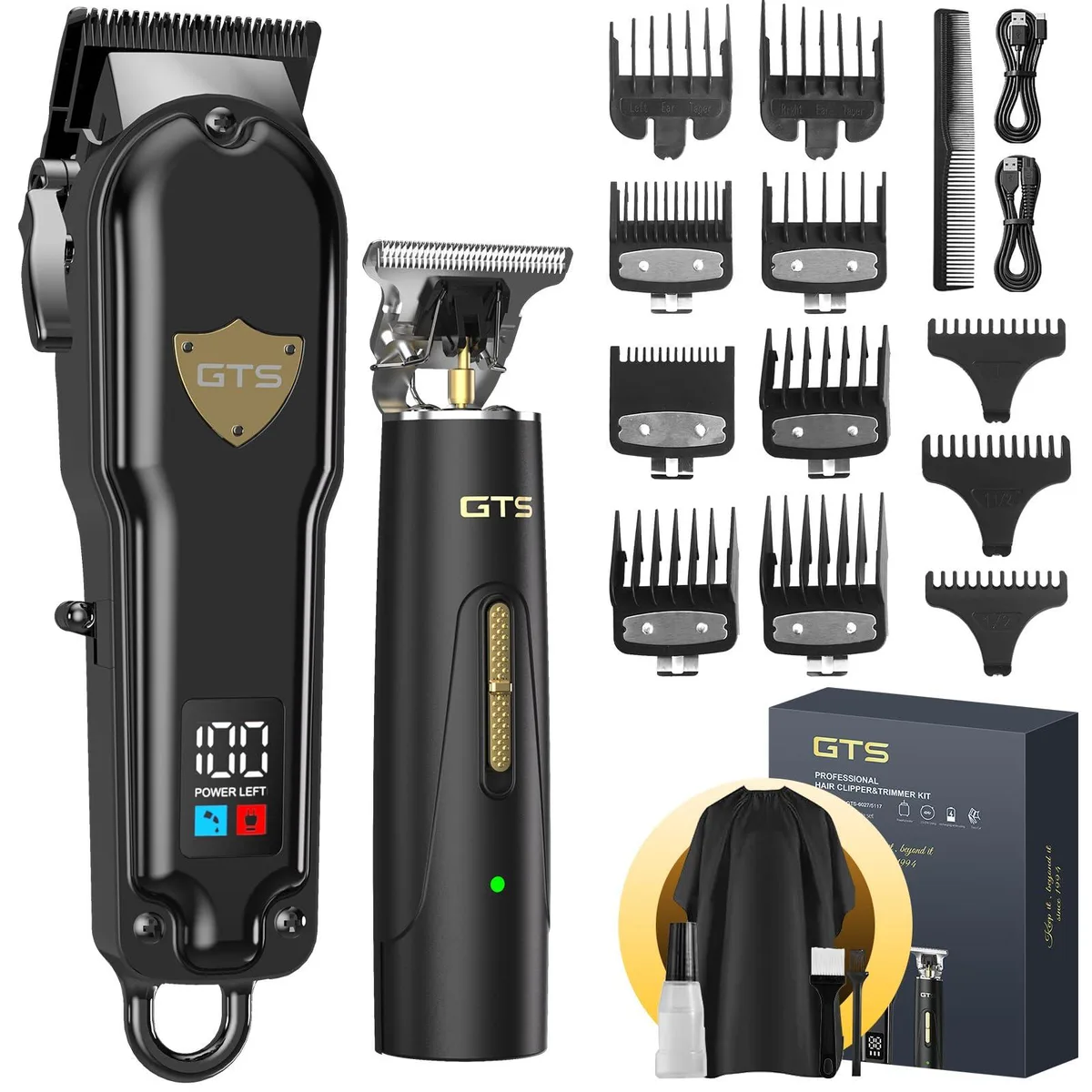  GTS PRO 01 Hair Clippers &amp; Trimmer Set Black — product photo