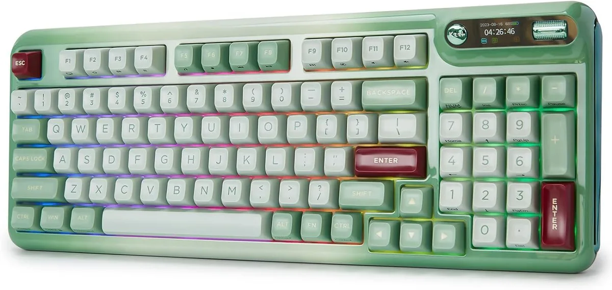 BFKK BFKK Z98 94-Key Gasket Hot-Swap Wireless Gaming Keyboard Green — product photo