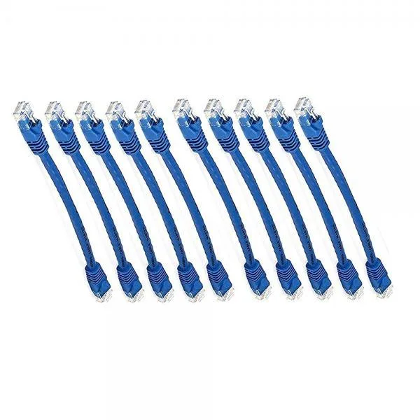 iMBAPrice iMBAPrice 0.5 Ft Cat6 Ethernet Network Patch Cable RJ45 10 Pack Blue — product photo