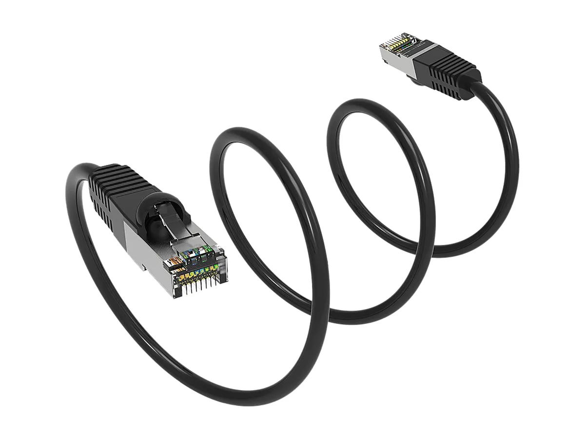 Nippon Labs Nippon Labs 60CAT7-15BK Cat7 shielded network ethernet cable 15 ft 26 AWG black — product photo