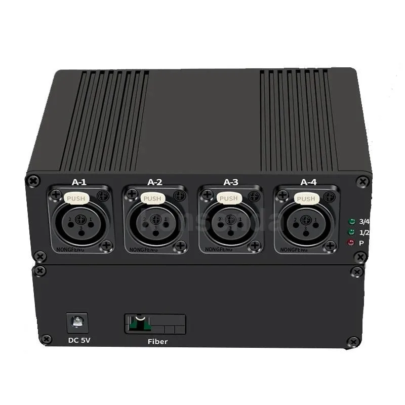 YINGHUA YINGHUA 4-Channel Audio Fiber Extender 20Km SC Balanced XLR KVM Switch — product photo