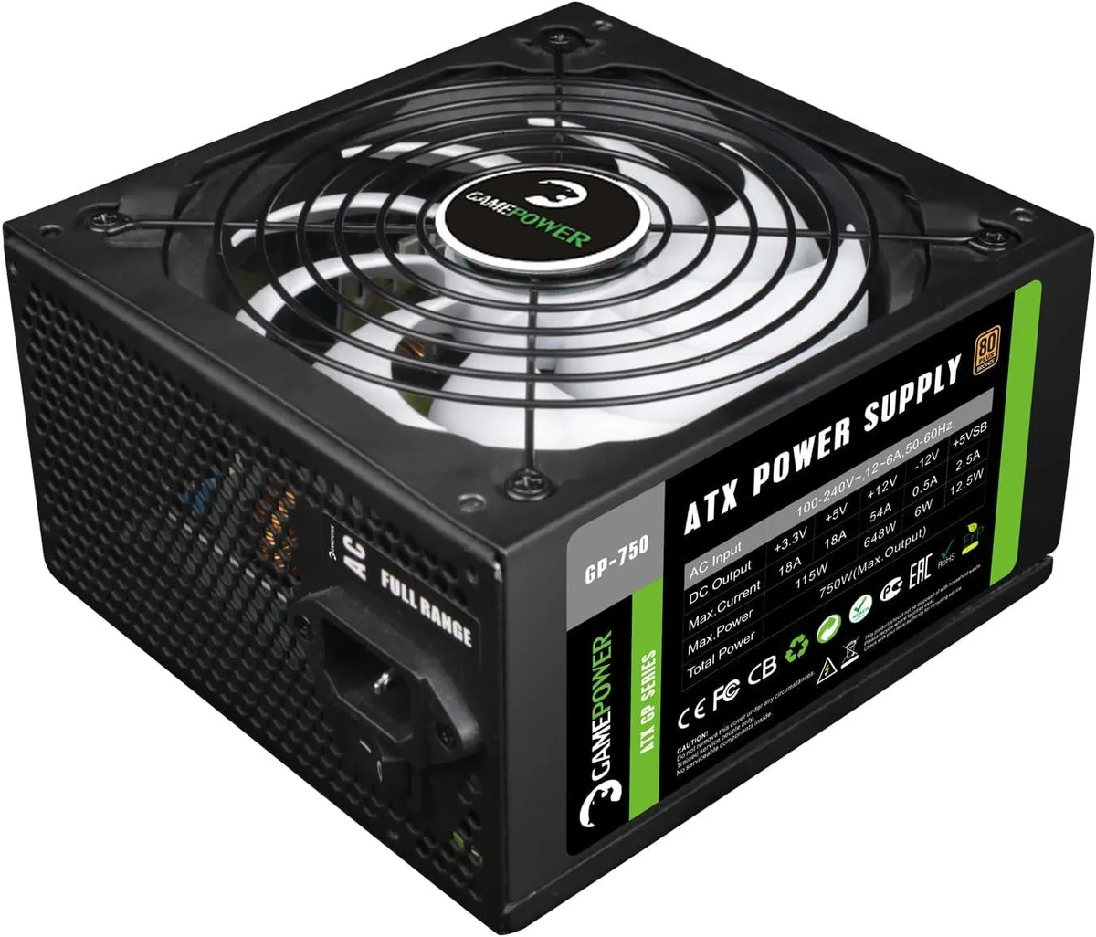 GAMEPOWER GAMEPOWER GP-750 750W ATX power supply — product photo