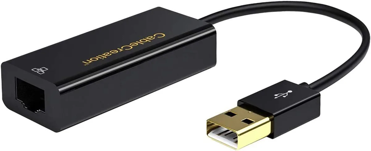 CableCreation CableCreation USB 2.0 to 10/100 RJ45 Ethernet Adapter Black — product photo